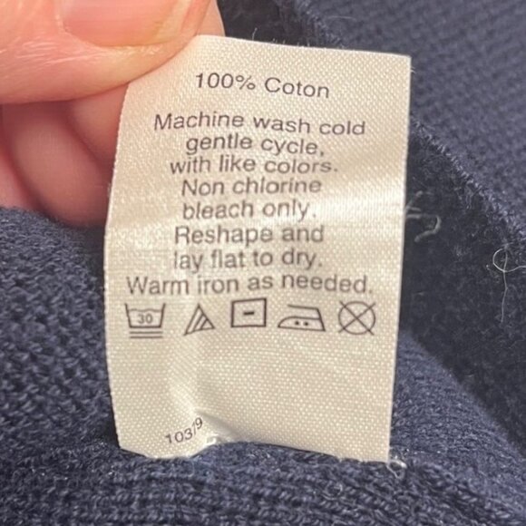 J. Crew Womens Navy Blue Textured Knit Blazer S 100% Cotton Pockets preppy - Picture 4 of 11